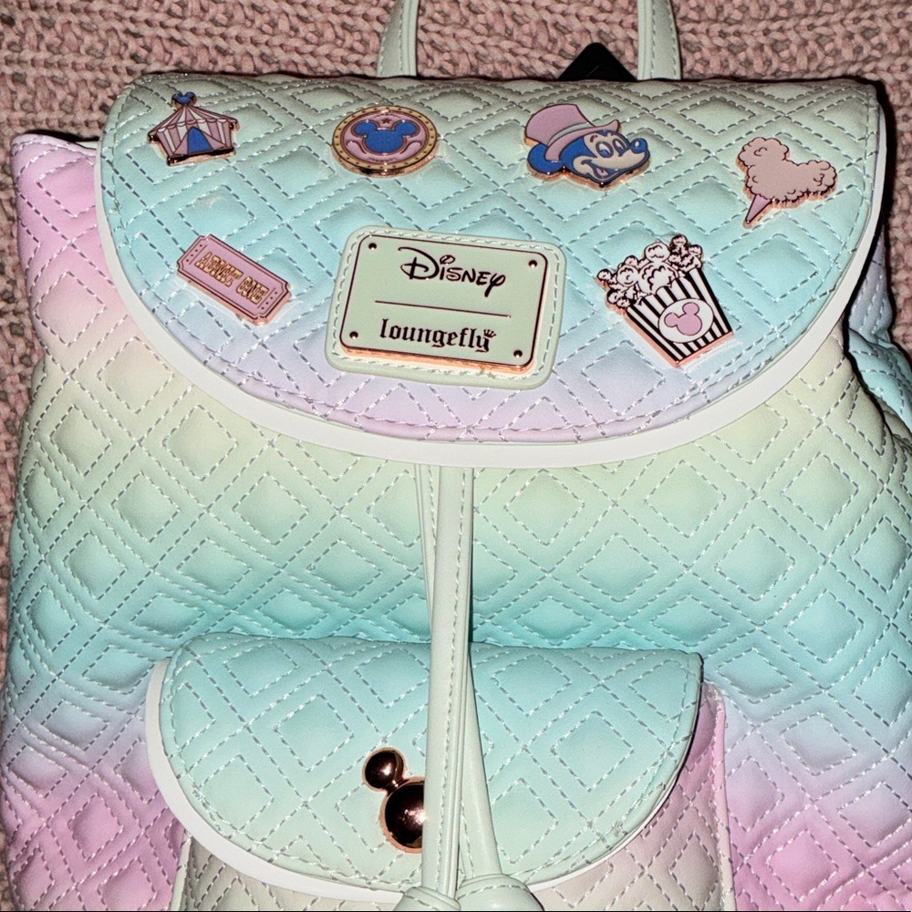 Loungefly Multicolor Quilted Backpack - image 2